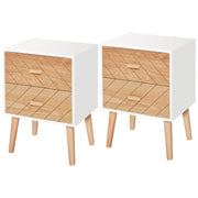 Nordic Bedside Tables Set of 2 Homcom