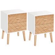 Nordic Bedside Tables Set of 2 Homcom