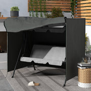 Grey Waterproof Cover for 3 Seater Swing Chair Protects Against Rain and UV Damage
