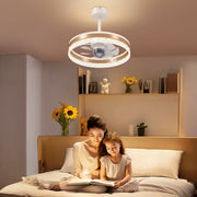 Gold Ceiling Fan with LED Light and Remote Control Ideal for Living Rooms