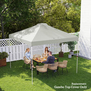 Gazebo Roof Replacement Waterproof Canopy for 3 x 3 m Frames UV Protection White Outsunny