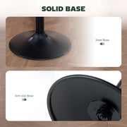 Set of 2 Adjustable Faux Leather Swivel Bar Stools with Footrest for Kitchen Island Dark Green