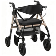 4 Wheel Rollator Walker with Seat and Storage for Elderly or Disabled Support Black AOSOM