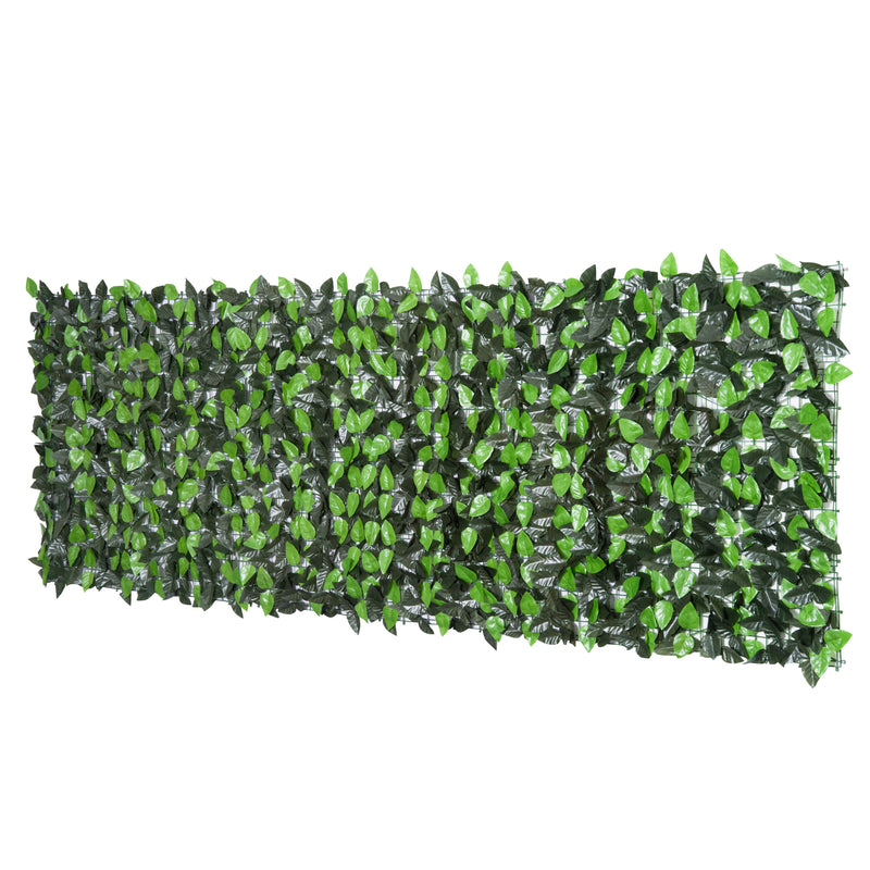 Artificial Leaf Privacy Fence Panel 3M x 1M for Garden or Balcony Decoration Green
