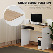 Compact Oak Computer Desk with Keyboard Tray and Drawer for Home Office by HOMCOM