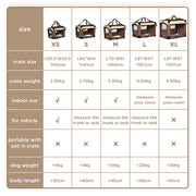 Foldable Pet Carrier with Soft Cushion for Small Dogs and Cats Ideal for Travel, Brown