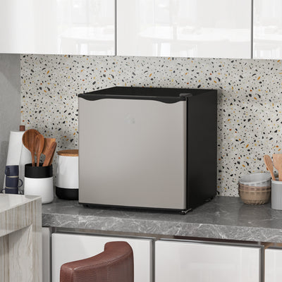 35L Mini Freezer Adjustable Temperature -24 to 14 Degrees Farenheit Silver by HOMCOM