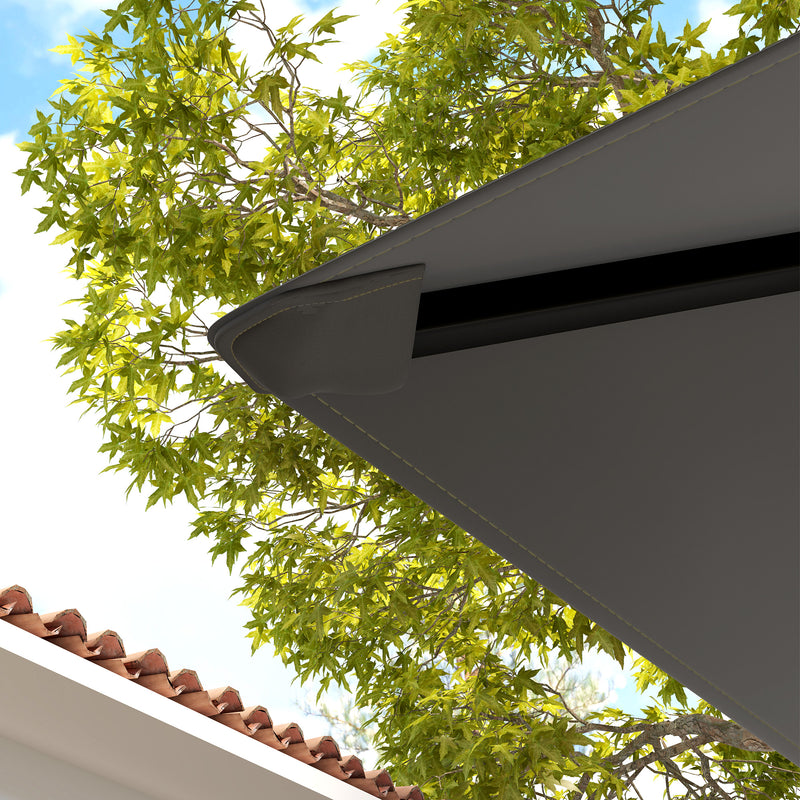 Grey 3m x 3m Gazebo Canopy Replacement Cover Water Resistant with UPF30+ by Outsunny