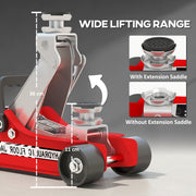Low Profile Hydraulic Trolley Jack for Easy Vehicle and Equipment Lifting 2.5 Ton Red AOSOM
