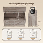 Storage bench 127L - Grey