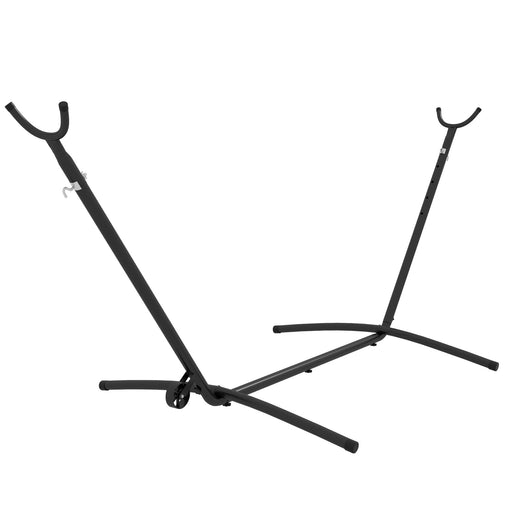 Adjustable Black Hammock Stand With Wheels And Carry Bag For Garden Or Camping Use