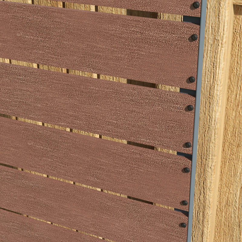 Brown Wood Garden Planter Box With Trellis Back Ideal For Climbing Plants and Vines