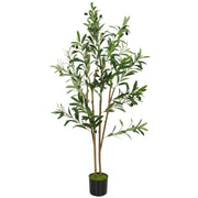 Artificial Olive Tree 120 cm Maintenance Free Greenery for Home or Office Green Homcom