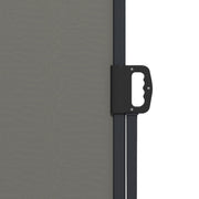 Dark Grey Retractable Garden Side Awning 400 x 180cm for Privacy on Patio or Balcony