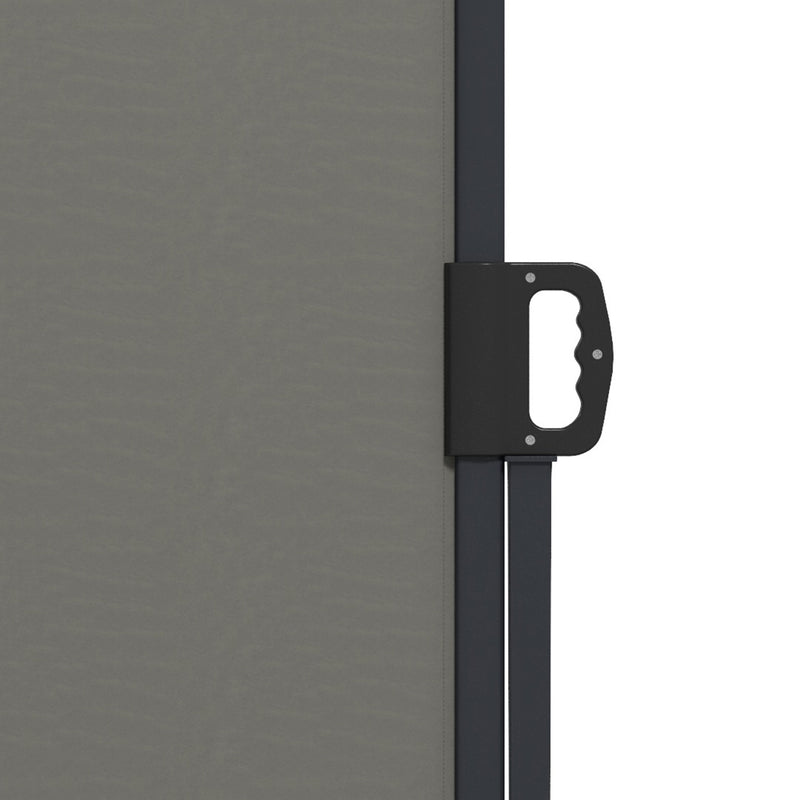 Dark Grey Retractable Garden Side Awning 400 x 180cm for Privacy on Patio or Balcony