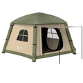Inflatable 2 Person Camping Tent Quick Pitch Waterproof Shelter With Air Pump Brown