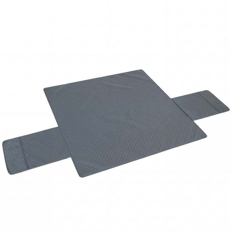 Waterproof 3 Seater Sofa Cover with Armrest Pockets for Pet and Child Protection Grey AOSOM
