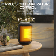 1500W Ceramic Electric Fan Heater with Oscillation and Timer for Home Use Black