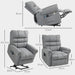 Grey Electric Rise and Recline Massage Armchair with Padded Seat by HOMCOM