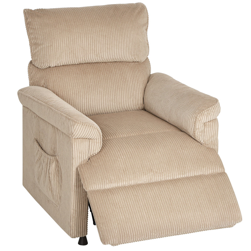Electric Massage Recliner Chair With Heat and Remote Control for Home Comfort Brown