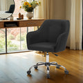 Cotton Linen Fabric Accent Office Chair for Home Study with Padded Seat by Songmics