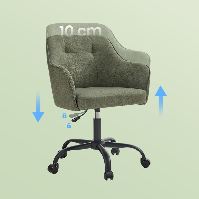 Ergonomic Swivel Office Chair with Adjustable Height and Lumbar Support by Songmics