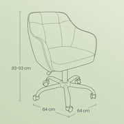 Ergonomic Swivel Office Chair with Adjustable Height and Lumbar Support by Songmics