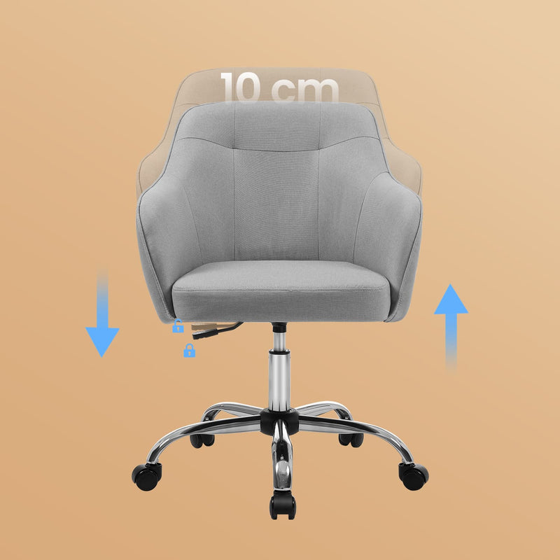 Ergonomic Swivel Office Chair with Adjustable Height and Lumbar Support by Songmics