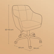 Ergonomic Swivel Office Chair with Adjustable Height and Lumbar Support by Songmics