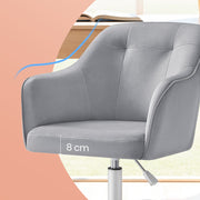 Velvet Office Chair with Comfy Accent Design for Home Study or Workspace by Songmics