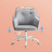 Velvet Office Chair with Comfy Accent Design for Home Study or Workspace by Songmics