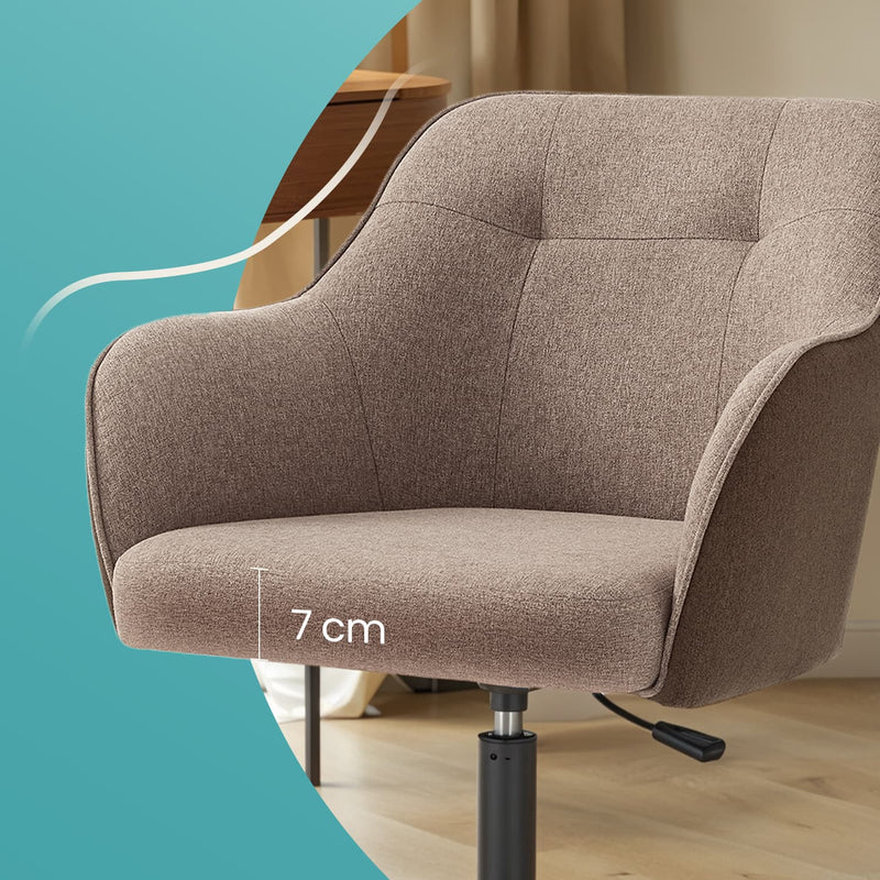 Ergonomic Swivel Office Chair with Adjustable Height and Lumbar Support by Songmics
