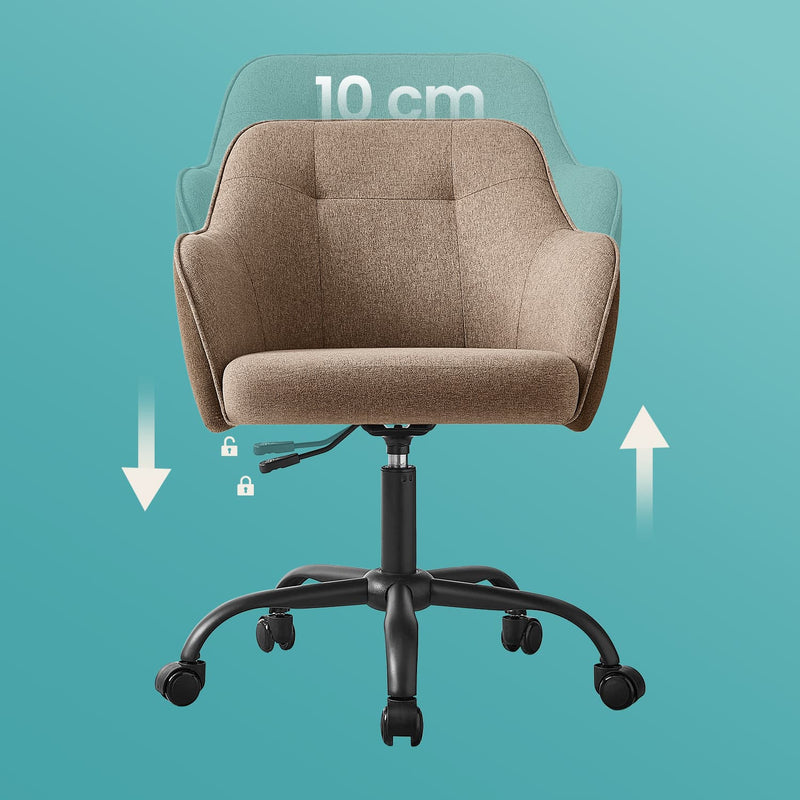 Ergonomic Swivel Office Chair with Adjustable Height and Lumbar Support by Songmics