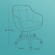 Ergonomic Swivel Office Chair with Adjustable Height and Lumbar Support by Songmics
