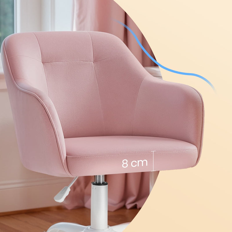 Ergonomic Swivel Office Chair with Adjustable Height and Lumbar Support by Songmics