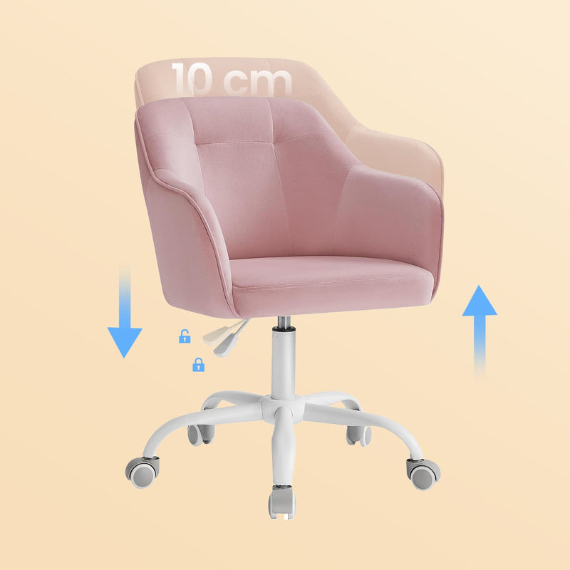 Ergonomic Swivel Office Chair with Adjustable Height and Lumbar Support by Songmics