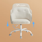 Sherpa Fleece Ergonomic Swivel Office Chair with Adjustable Height and Lumbar Support by Songmics