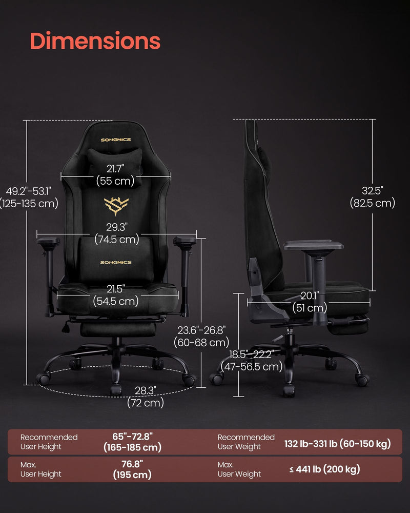 Ink Black gaming chair in a home office lifestyle setting