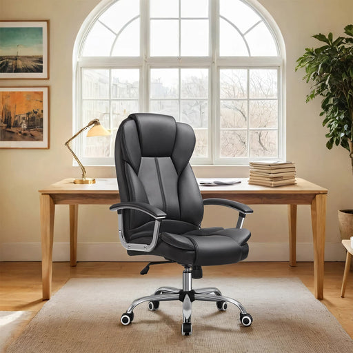 Ergonomic Executive Office Chair with Adjustable Armrests and Lumbar Support by Songmics