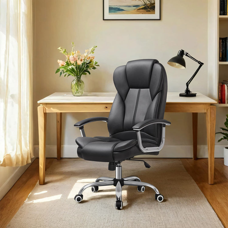 Ergonomic Executive Office Chair with Adjustable Armrests and Lumbar Support by Songmics
