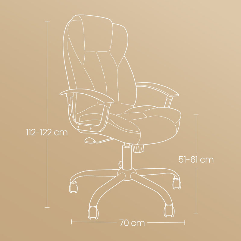 Ergonomic Executive Office Chair with Adjustable Armrests and Lumbar Support by Songmics