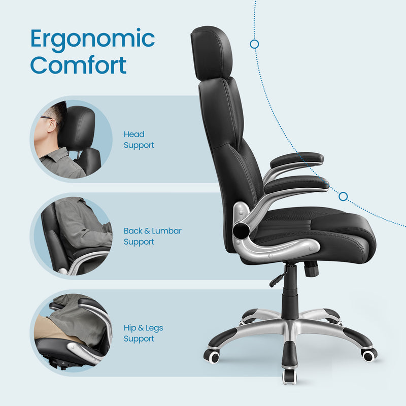 Ergonomic Office and Gaming Chair with Adjustable Headrest and Lumbar Support by Songmics