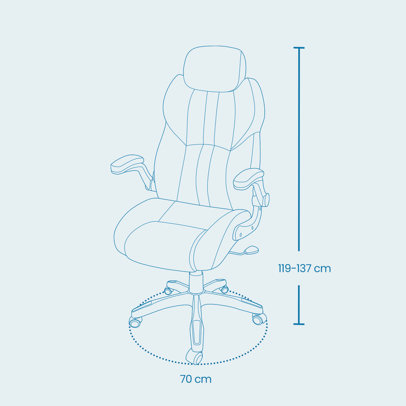 Ergonomic Office and Gaming Chair with Adjustable Headrest and Lumbar Support by Songmics
