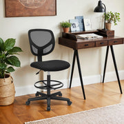 Ergonomic High Drafting Stool with Adjustable Footrest for Office or Studio Use by Songmics