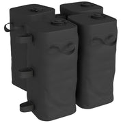 Gazebo Weight Bags Set of 4 for Secure Outdoor Shelters Waterproof Black AOSOM