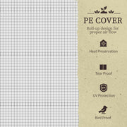 Elevated Wooden Garden Planter Box with PE Cover for Outdoor Use Dark Grey