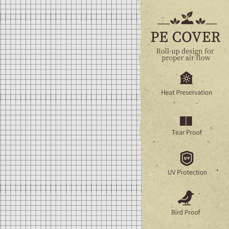 Elevated Wooden Garden Planter Box with PE Cover for Outdoor Use Dark Grey