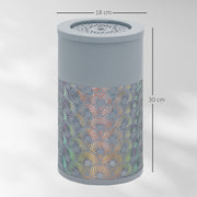 Light Grey Garden Water Fountain with LED Lights Adjustable Flow 30 cm Indoor Outdoor by Outsunny