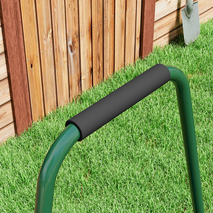 63L Heavy Duty Garden Lawn Roller Drum Steel Water or Sand Filled Dark Green by Outsunny