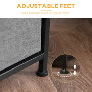 Grey Chest of 5 Fabric Drawers with Wooden Top for Bedroom and Living Room by HOMCOM